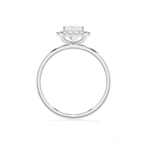 lab-grown moissanite asscher halo solitaire engagement ring