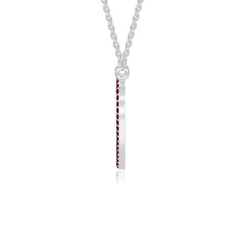 natural garnet heart necklaces in sterling silver 