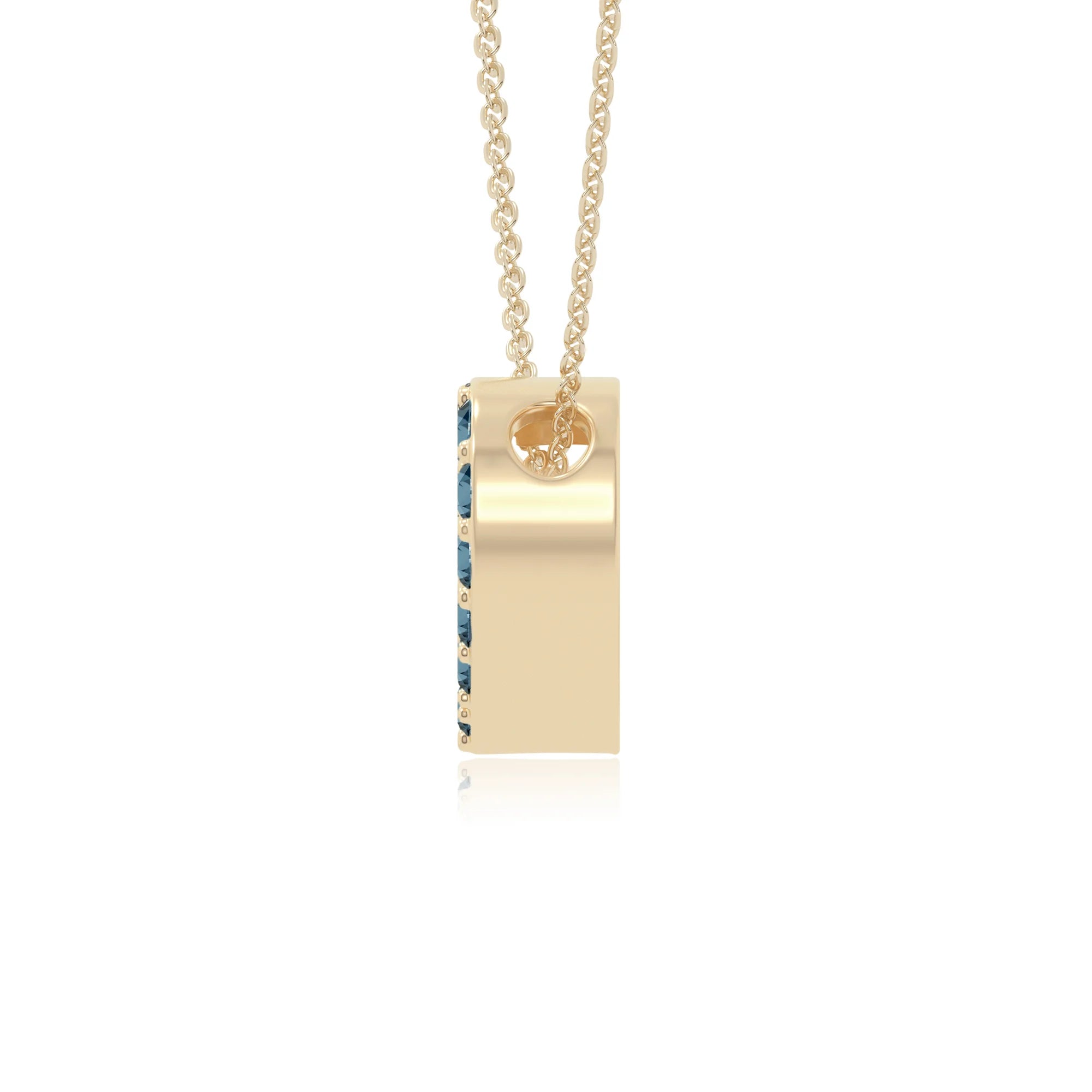 natural london-blue-topaz studded heart necklaces in yellow gold vermeil 