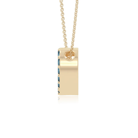 natural london-blue-topaz studded heart necklaces in yellow gold vermeil 
