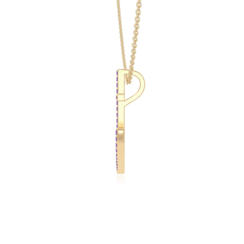 natural amethyst anchor necklaces in yellow gold vermeil 