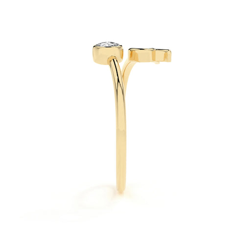 taurus zodiac ring with natural white topaz gold vermeil