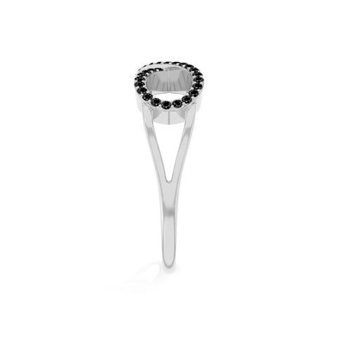 natural black onyx infinity promise rings in sterling silver 