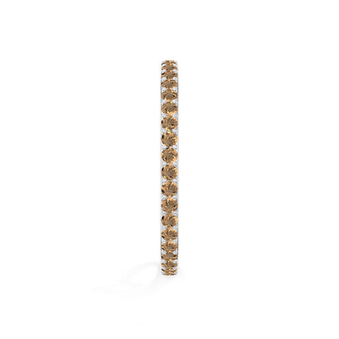 natural citrine eternity band rings in sterling silver 