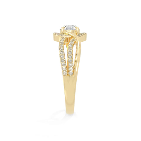 natural moissanite solitaire engagement rings in yellow gold vermeil