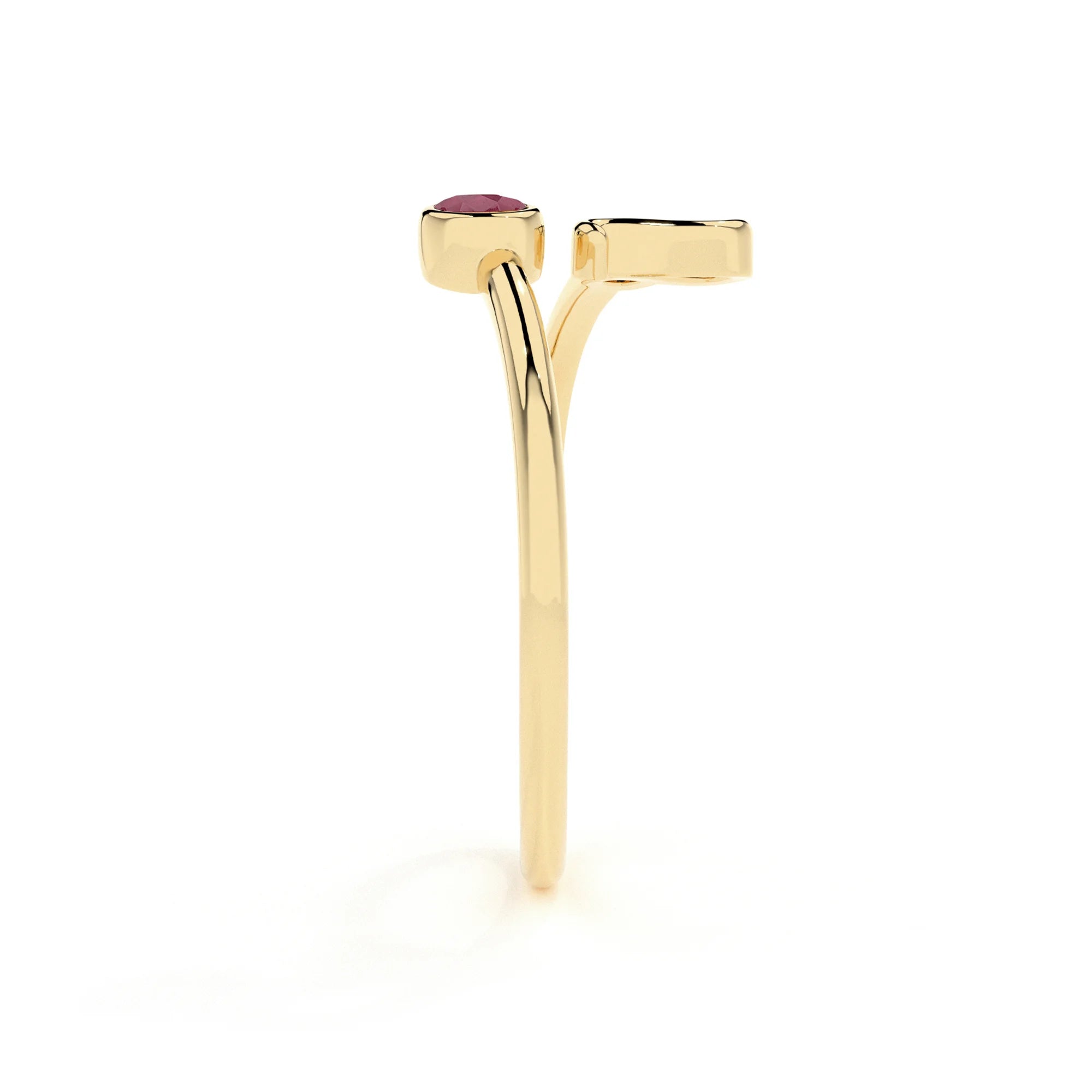 leo zodiac ring with natural ruby gold vermeil