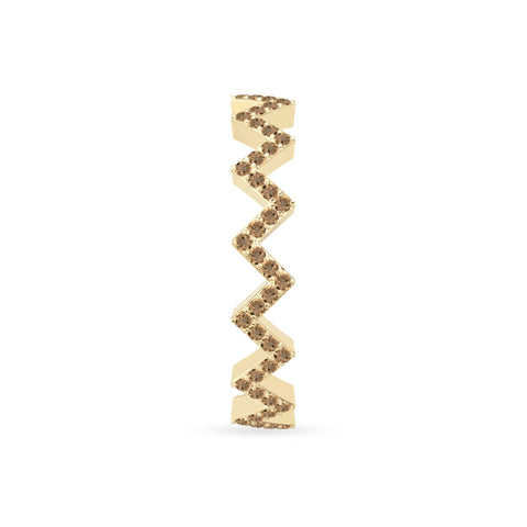 natural citrine zig-zag wedding band rings in yellow gold vermeil