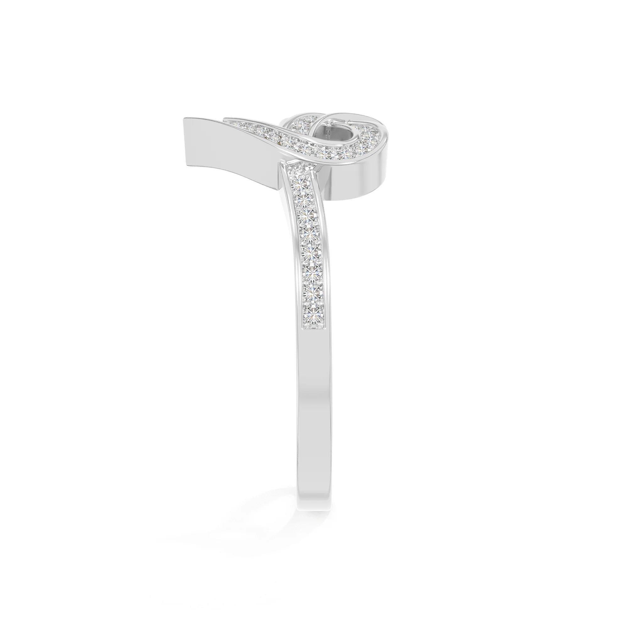 natural moissanite infinity knot heart promise rings in sterling silver 