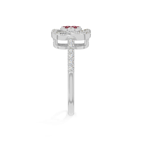 natural ruby infinity promise rings in sterling silver 