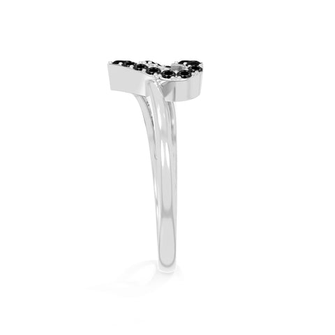 natural black onyx heart promise rings in sterling silver 