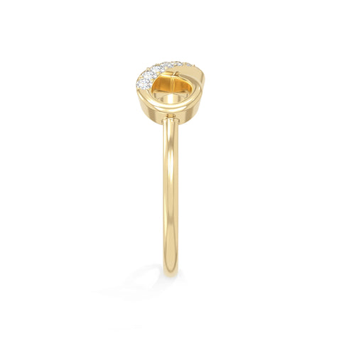 natural moissanite infinity promise rings in yellow gold vermeil