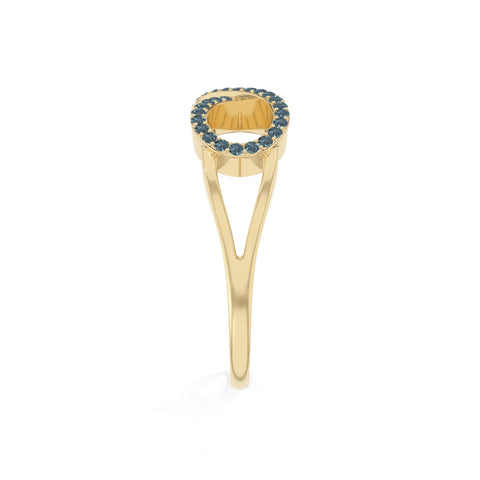 natural london blue topaz infinity promise rings in yellow gold vermeil