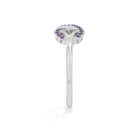 natural amethyst infinity promise rings in sterling silver 