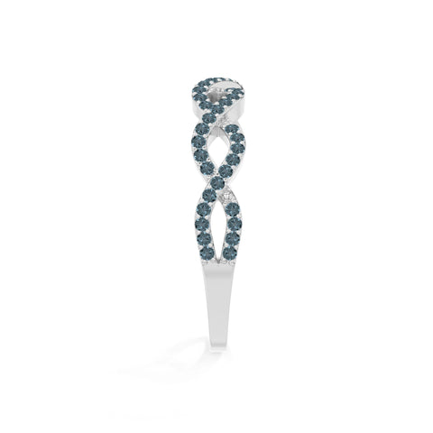 natural london blue topaz twisted wedding band rings in sterling silver 