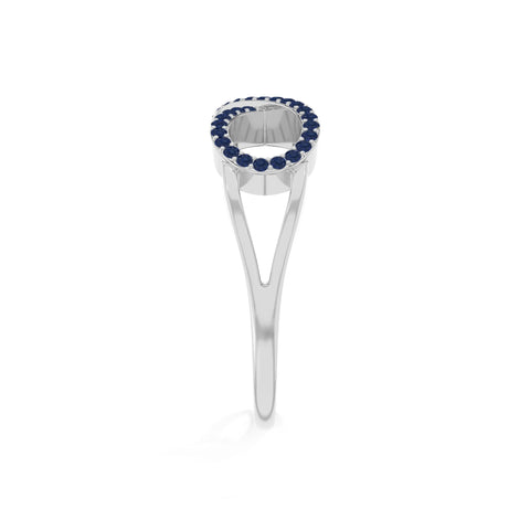 natural blue sapphire infinity promise rings in sterling silver 