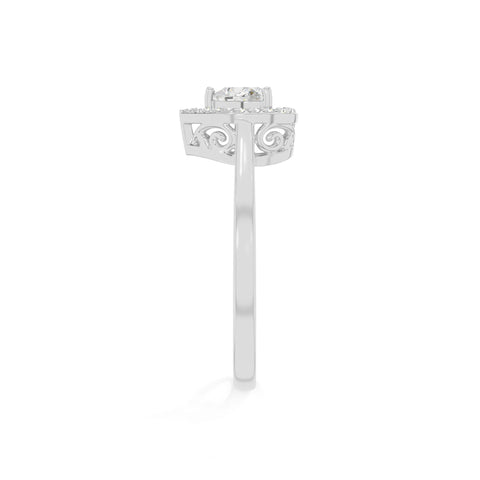 natural moissanite solitaire halo engagement rings in sterling silver 