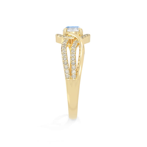 natural rainbow moonstone solitaire engagement rings in yellow gold vermeil