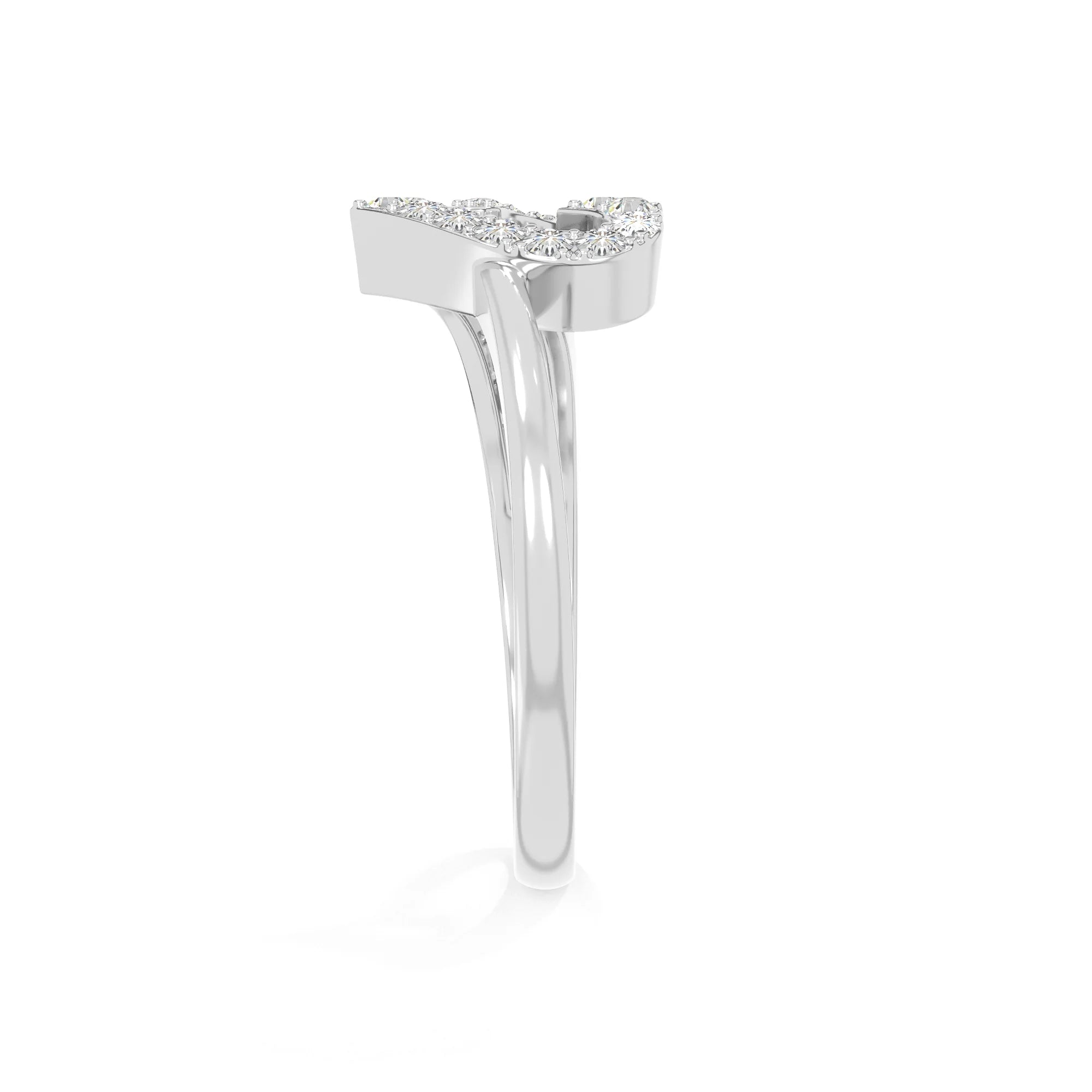 natural moissanite heart promise rings in sterling silver 