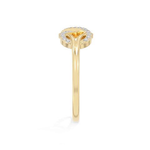 natural moissanite infinity promise rings in yellow gold vermeil