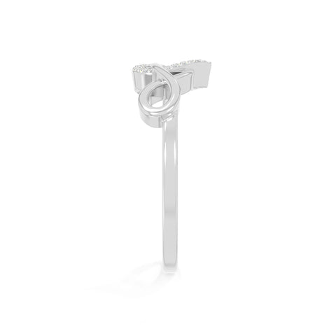 natural moissanite infinity heart promise rings in sterling silver 