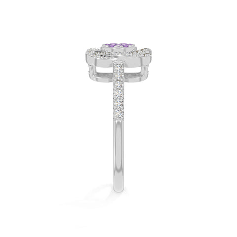 natural amethyst infinity promise rings in sterling silver 