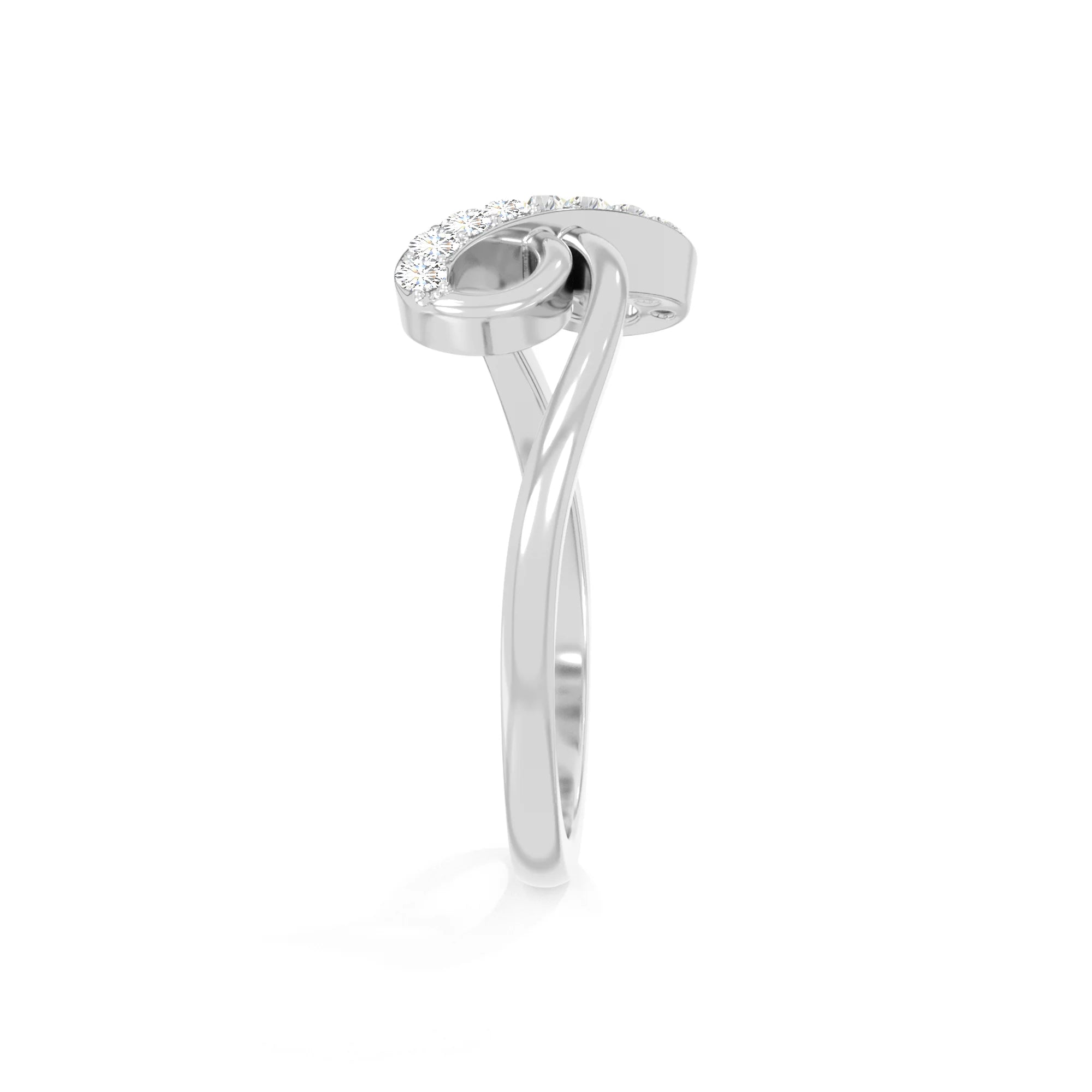 natural moissanite infinity promise rings in sterling silver 