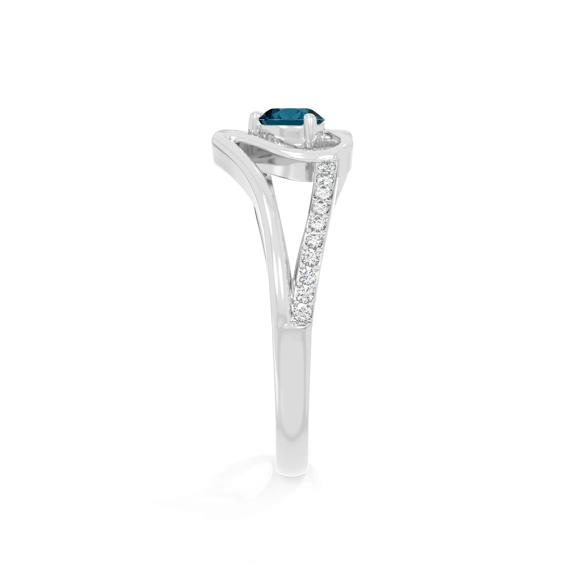 natural london blue topaz heart promise rings in sterling silver 