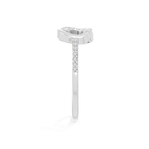 natural moissanite interlocking heart promise rings in sterling silver 