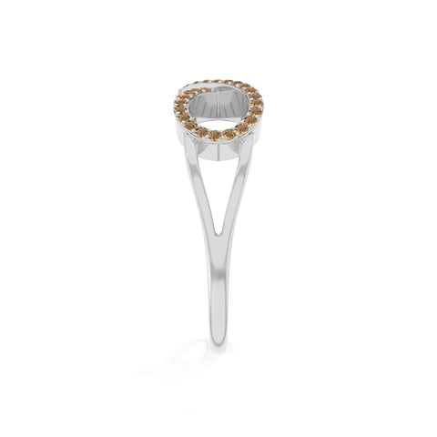 natural citrine infinity promise rings in sterling silver 