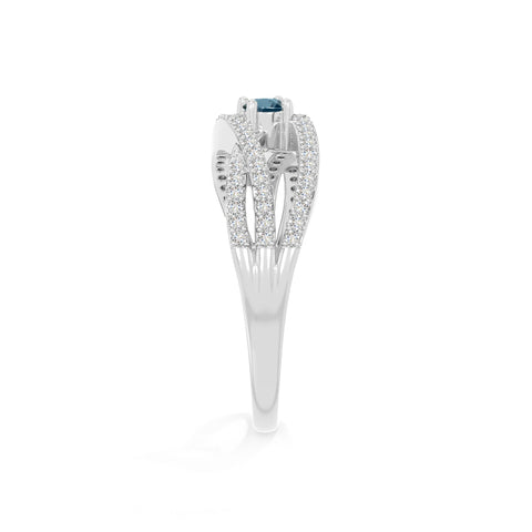 natural london blue topaz promise rings in sterling silver 