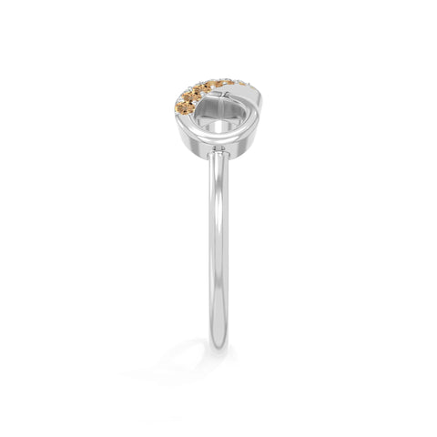 natural citrine infinity promise rings in sterling silver 