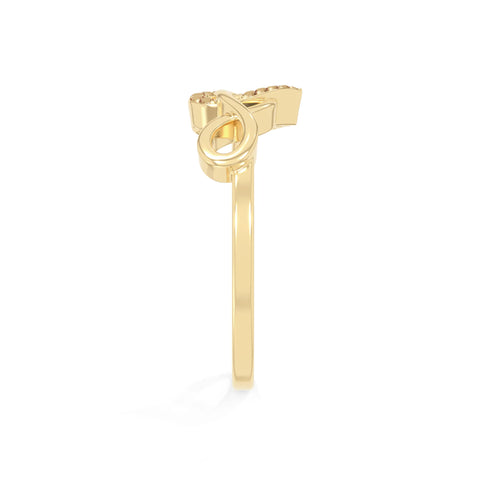 natural citrine infinity heart promise rings in yellow gold vermeil