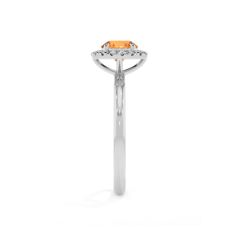 lab-grown citrine round halo solitaire engagement ring