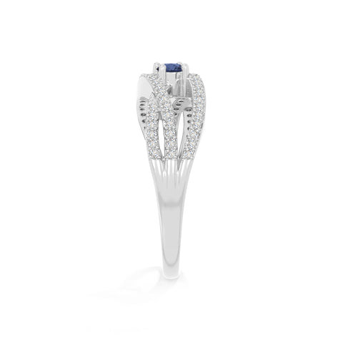 natural blue sapphire promise rings in sterling silver 