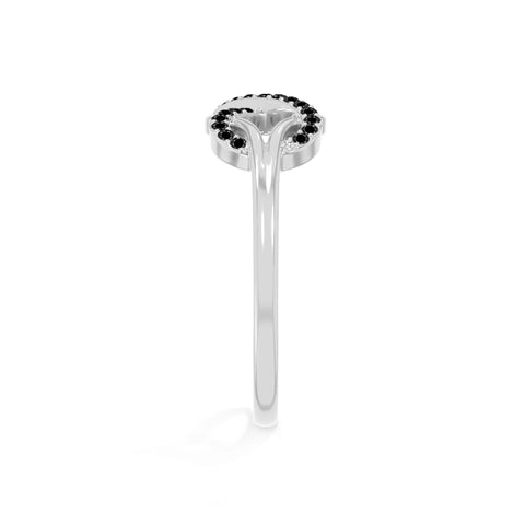 natural black onyx infinity promise rings in sterling silver 