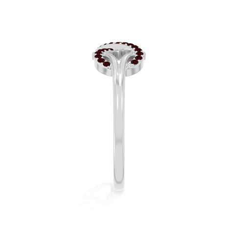 natural garnet infinity promise rings in sterling silver 
