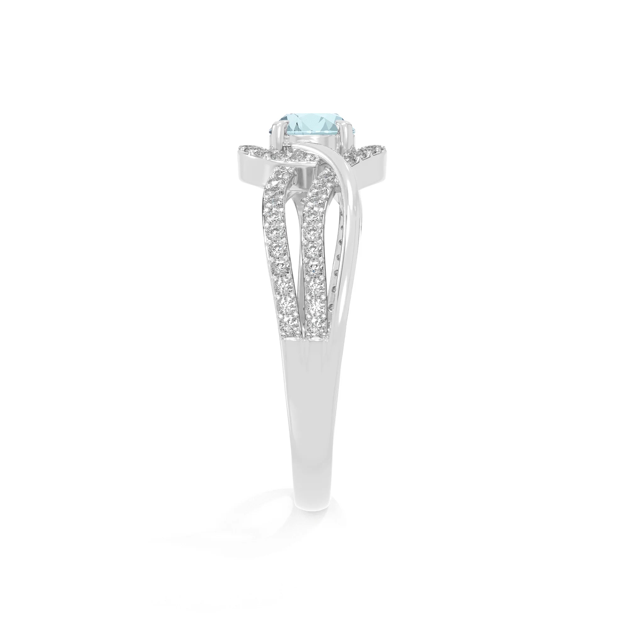 natural aquamarine solitaire engagement rings in sterling silver 