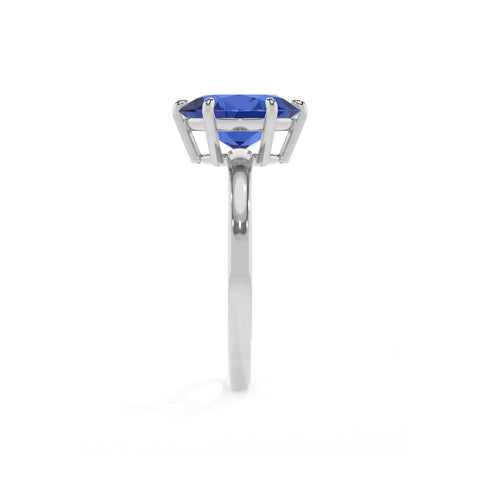 lab-grown blue-sapphire oval solitaire engagement ring