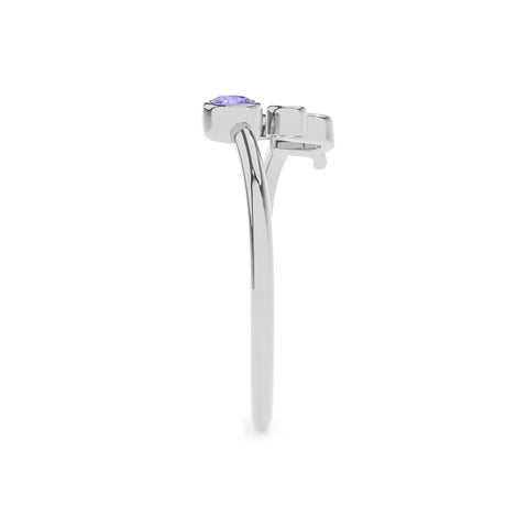 capricorn zodiac ring with natural tanzanite