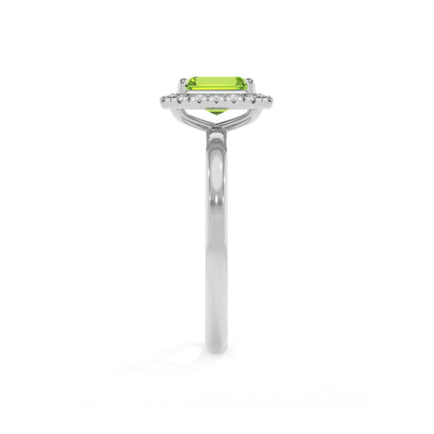 natural peridot peridot halo solitaire engagement ring