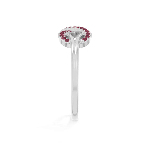 natural ruby infinity promise rings in sterling silver 