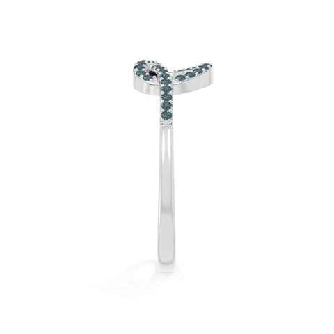 natural london blue topaz infinity knot promise rings in sterling silver 