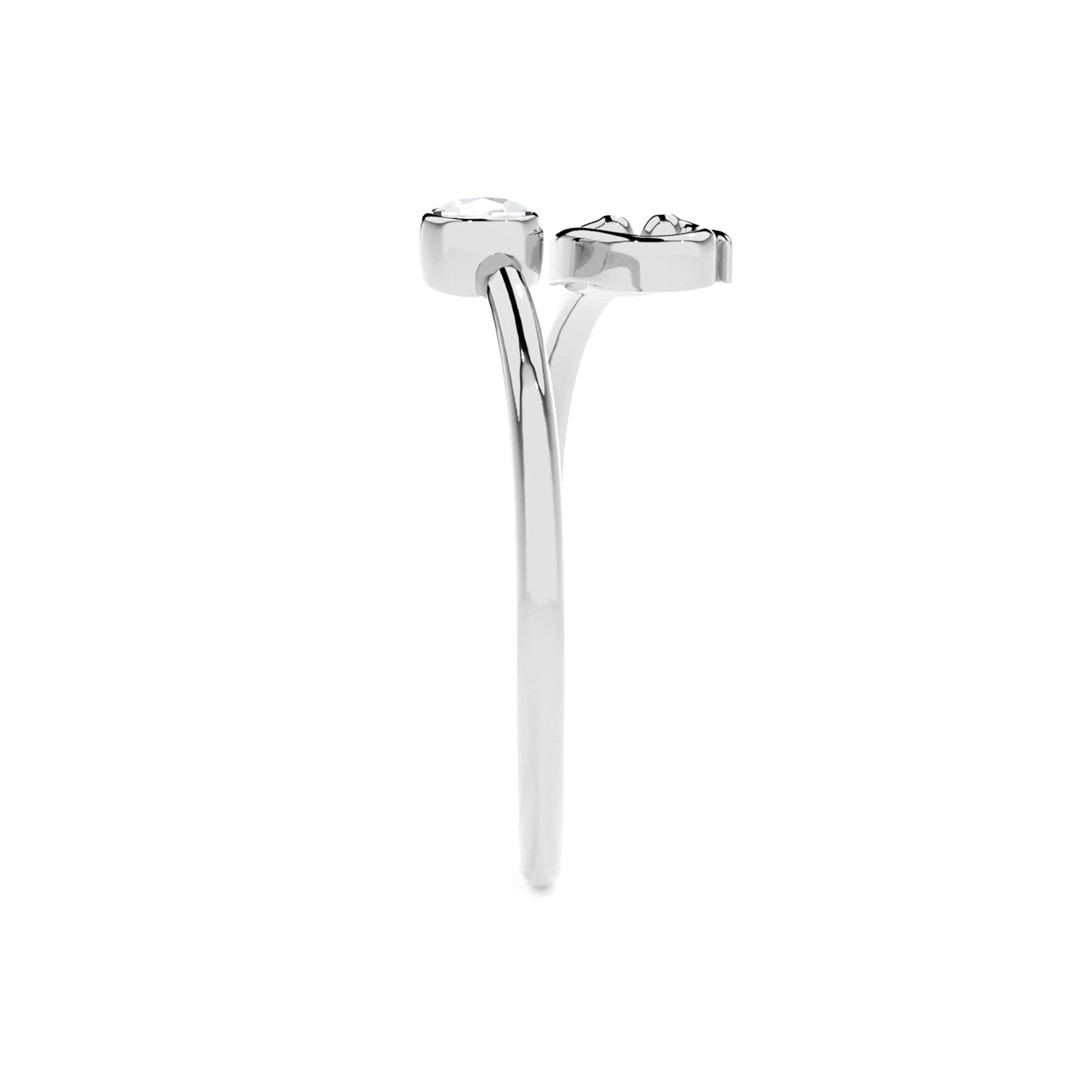 cancer zodiac ring with natural rainbow moonstone