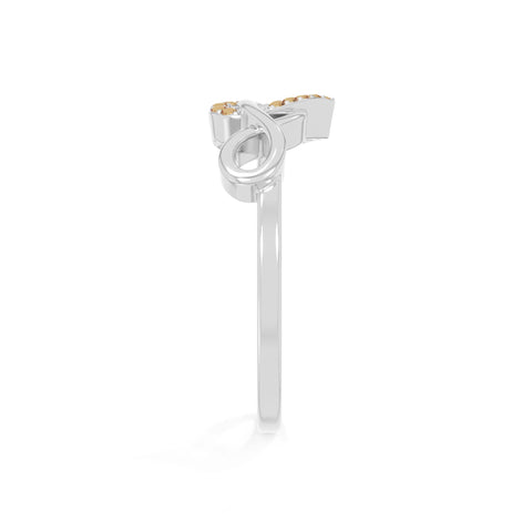 natural citrine infinity heart promise rings in sterling silver 
