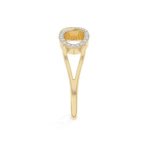 natural moissanite infinity promise rings in yellow gold vermeil