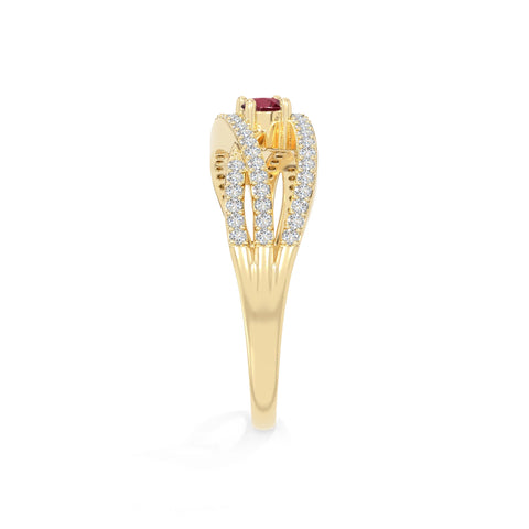 natural ruby promise rings in yellow gold vermeil