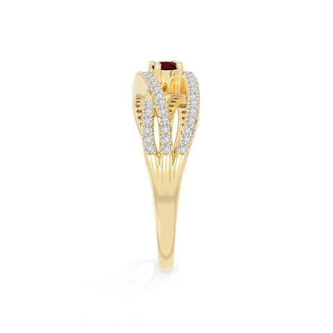 natural garnet promise rings in yellow gold vermeil