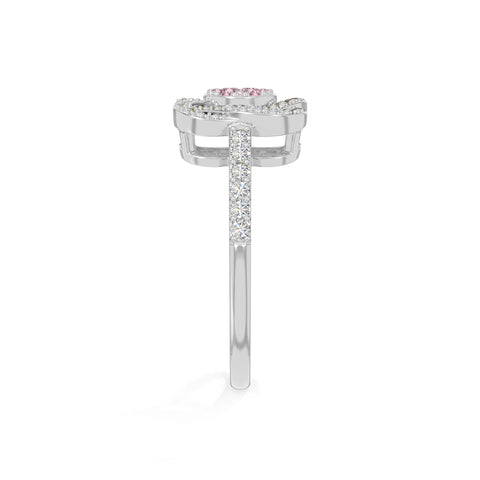 natural pink tourmaline infinity promise rings in sterling silver 