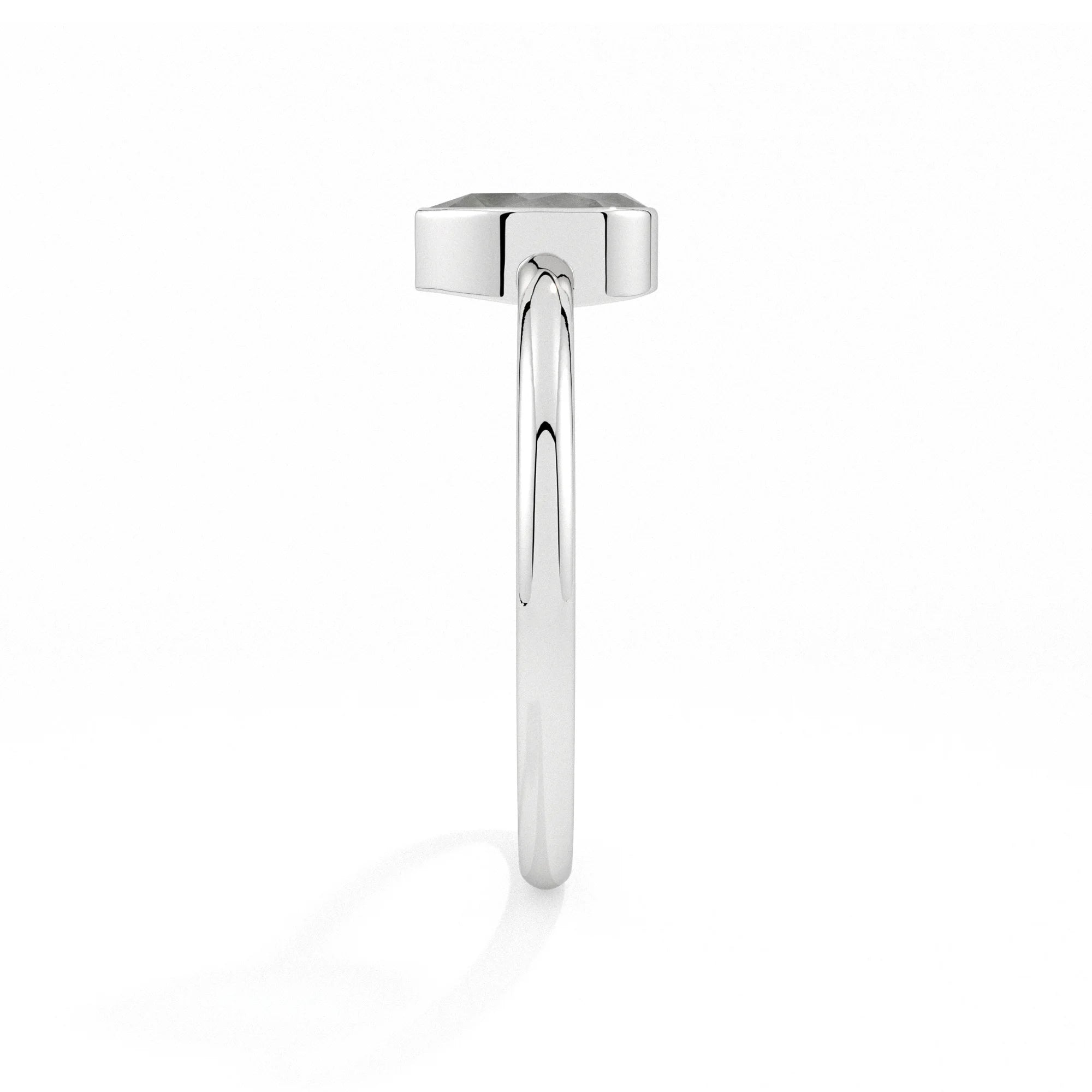 labradorite pear cut stackable bezel-set ring