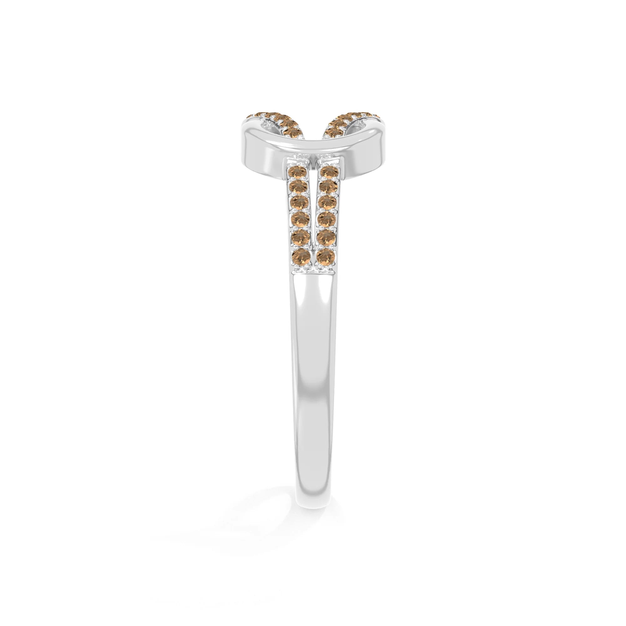 natural citrine infinity knot promise rings in sterling silver 